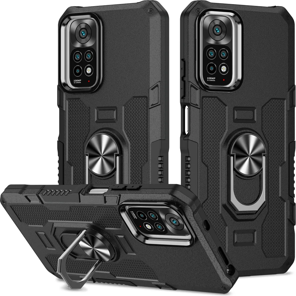 Custodia Redmi Note 11 Pro 5G/4G: Protezione Rugged Dual Layer Nera
