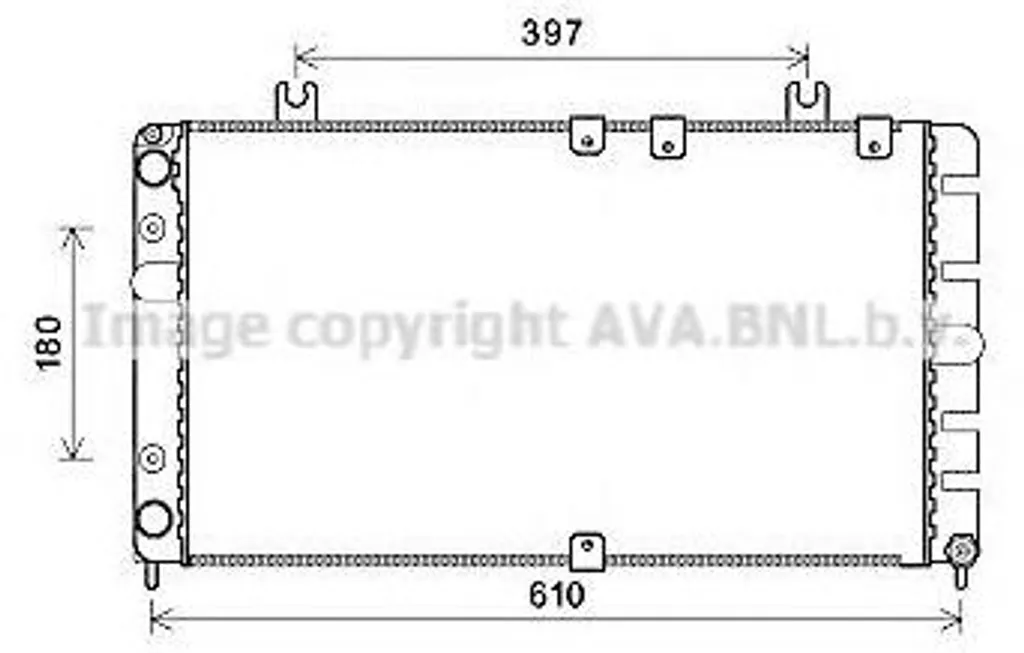Radiateur de refroidissement moteur PRASCO pour LADA Kalina 1118