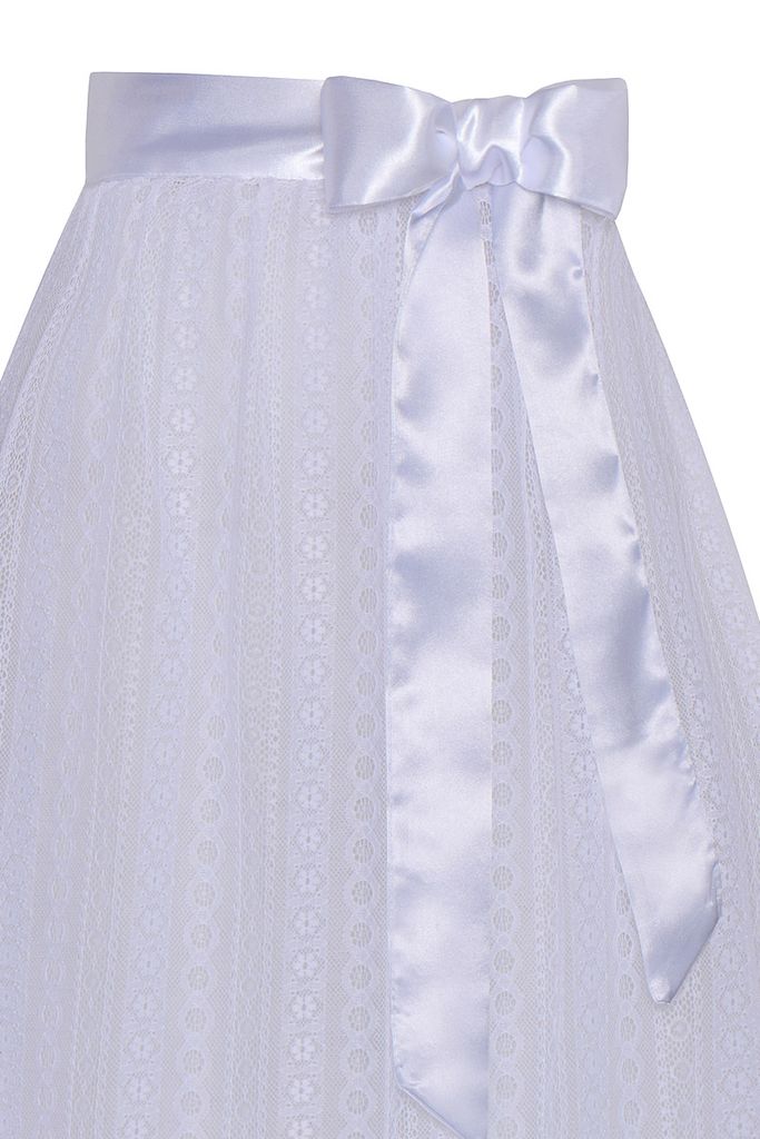 Alexandra Maxa Dirndlschürze Waldkönig - Weißer Hirsch Auf Baumwoll-Satin