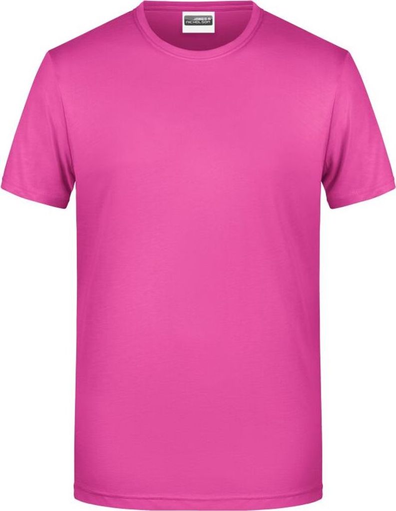 Men's Basic-T Herren T-Shirt in klassischer Form pink, Gr. XL