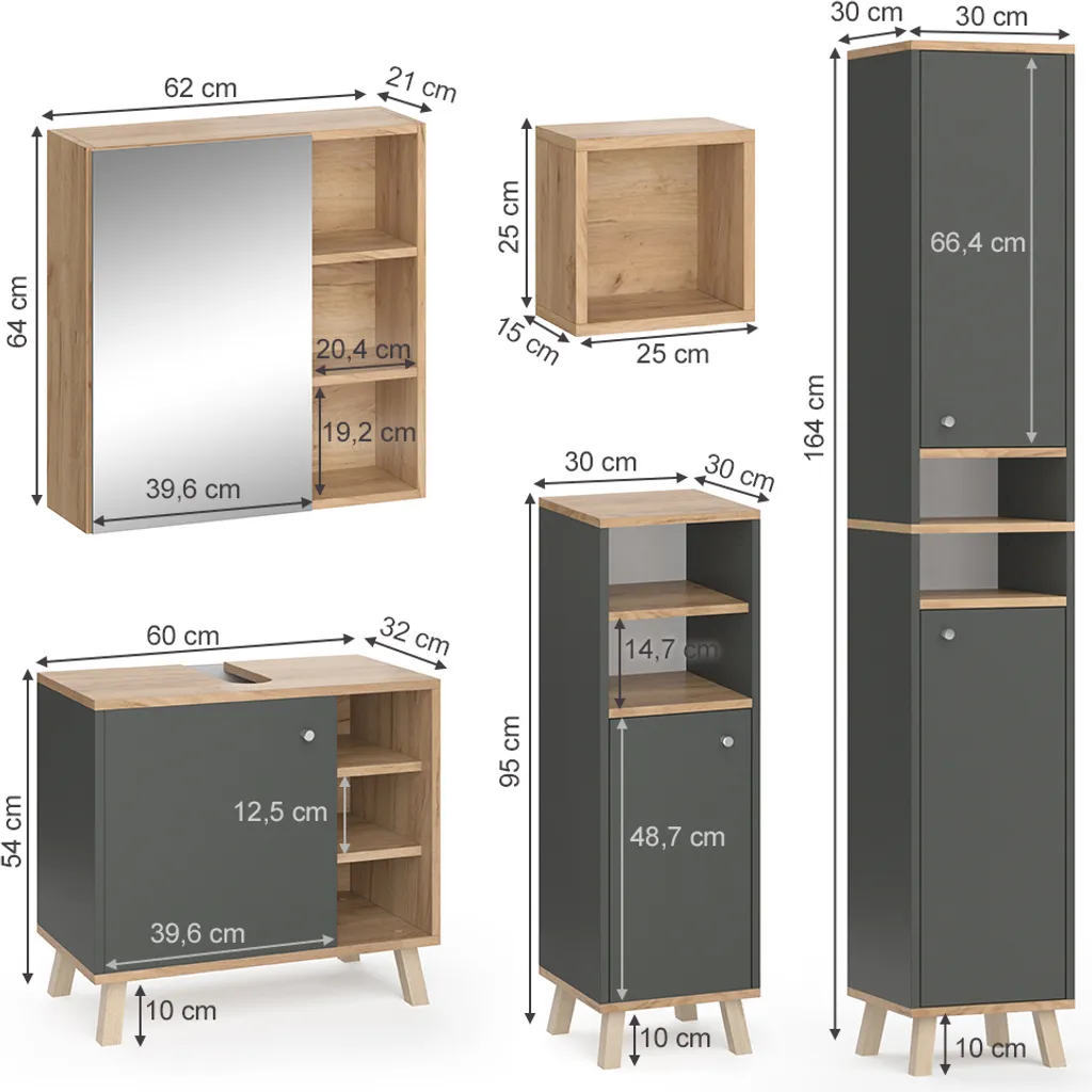 Optimiser petite salle de bain encombrée grâce au pack 5 meubles compacts