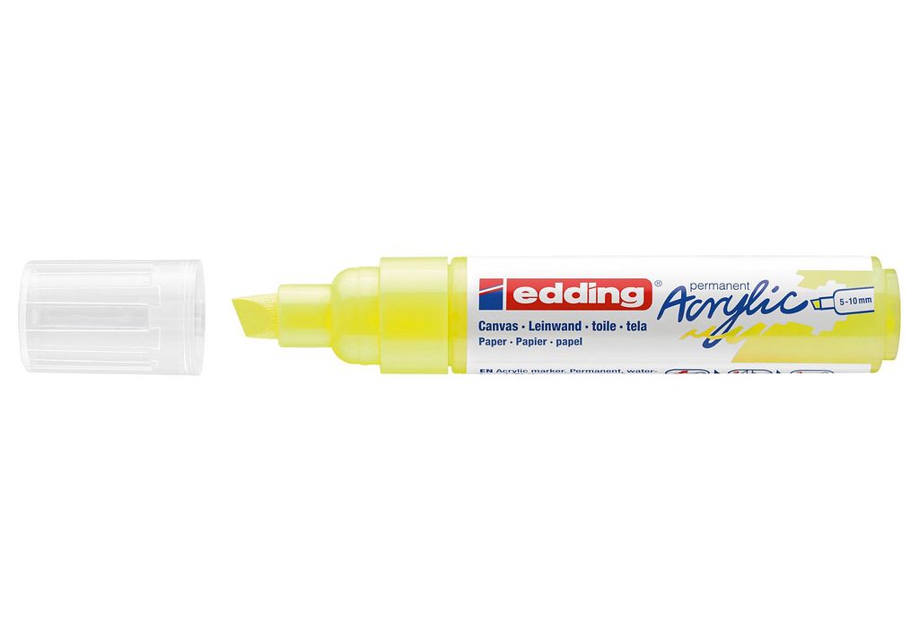 Edding 5000 Acrylmarker Breit, Gelb, Meißel, Gelb, Produktbild 