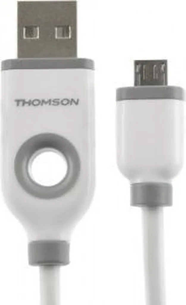 Câble Micro USB 1m Thomson blanc haut débit synchronisation et transfert