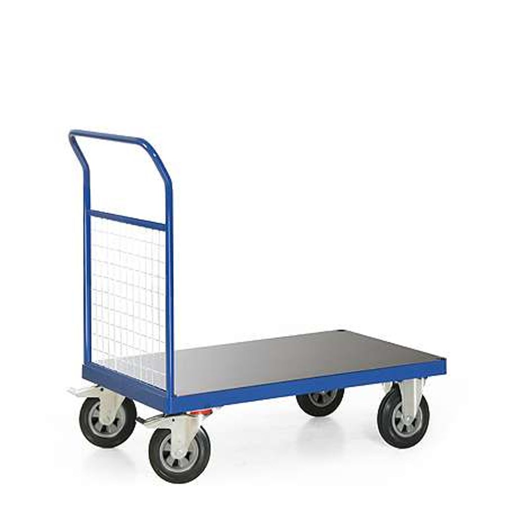 Protaurus Plattformwagen F600 mit Gitter- Stirnwand ohne Bordkante 1000x600mm