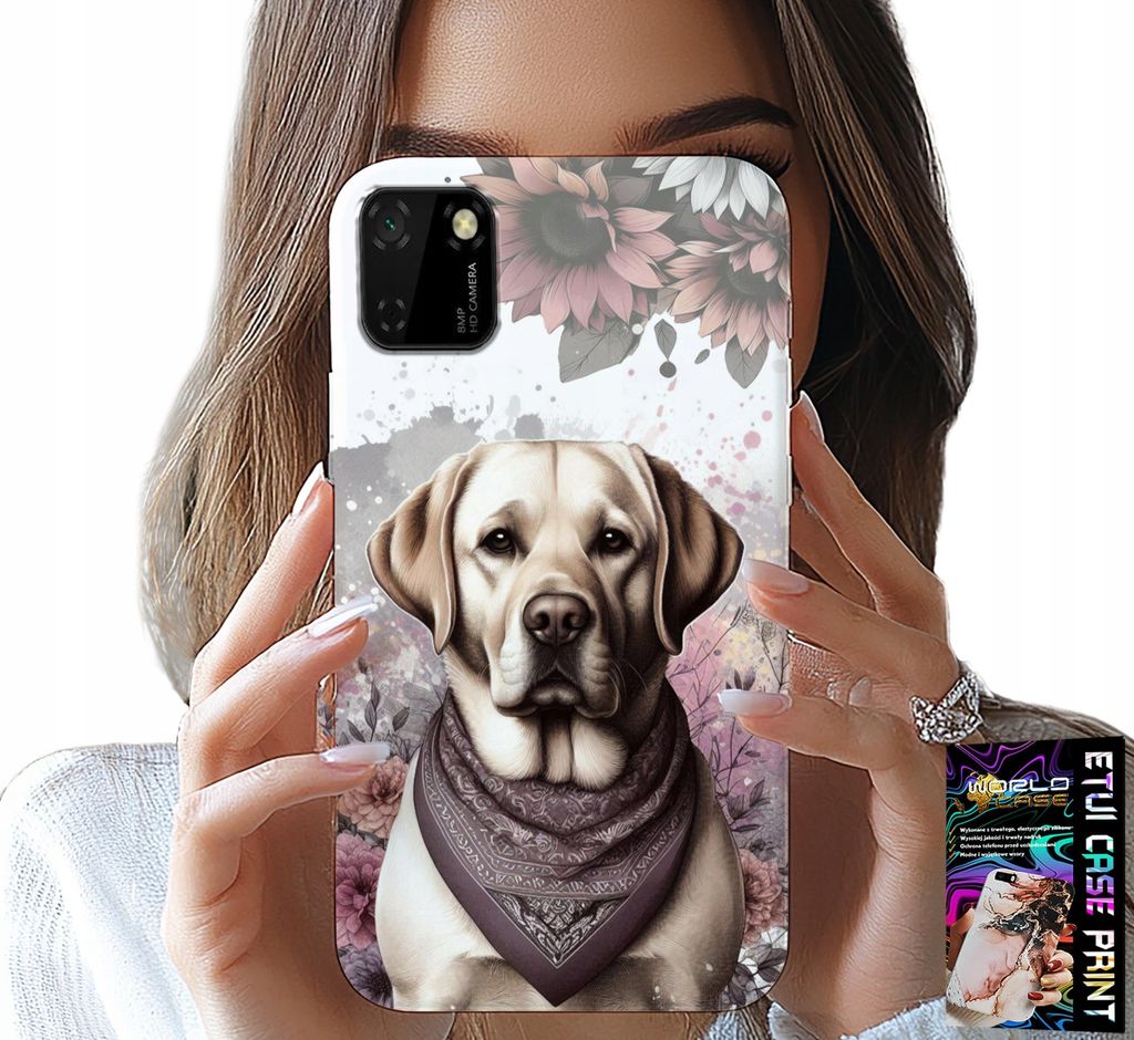 Fall Für Huawei Y5P - Hund Husky Hund Muster + Glas