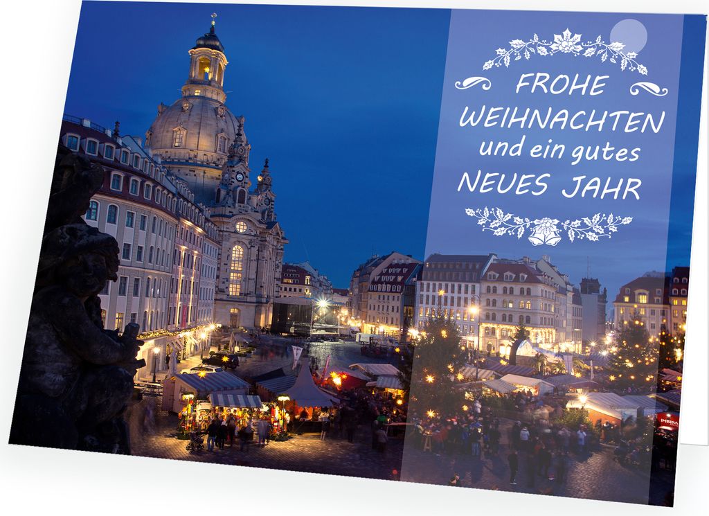 Weihnachtskarte Weihnachtsmarkt mit passendem Umschlag 10x Produktbild 