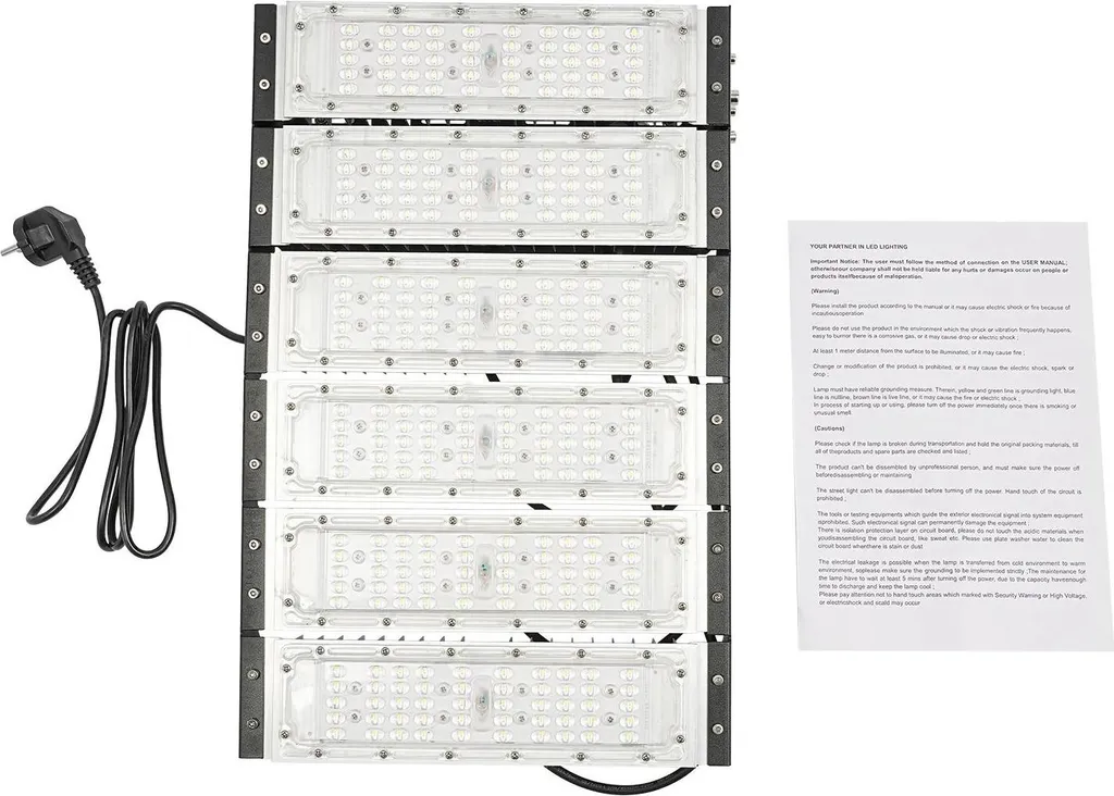 Projecteur LED 200W IP67 Extérieur - Éclairage Blanc Chaud 220V CA - 6