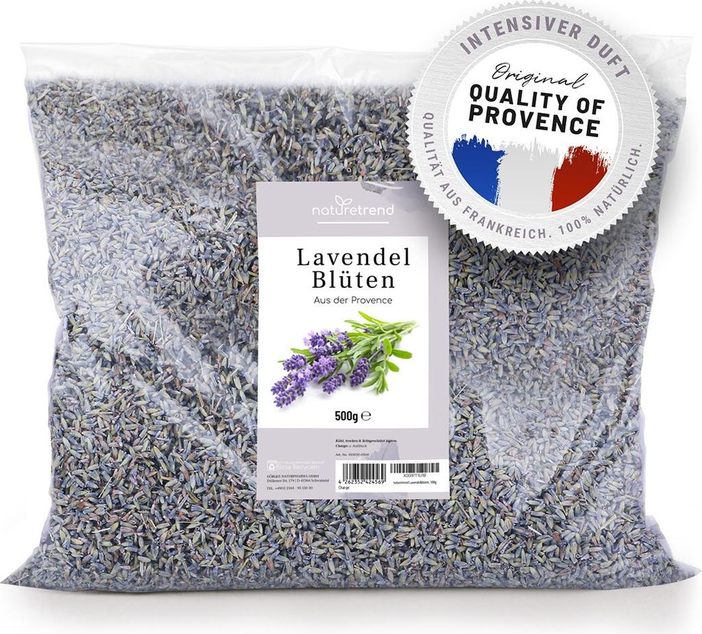 naturetrend Lavendelblüten getrocknet 500g - Französischer Produktbild 