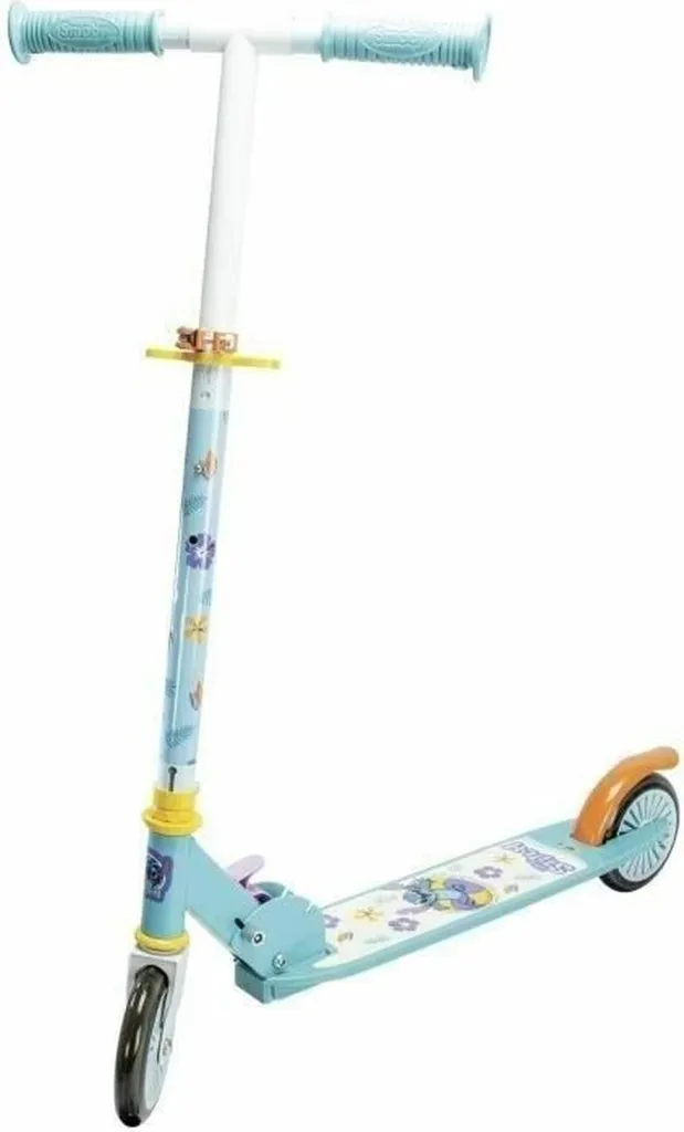 Trottinette Smoby Stitch en métal bleu : solide et fun pour s'amuser dehors