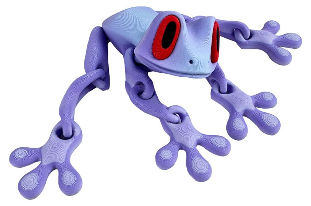 3D-gedruckter Frosch-Kühlschrankmagnet mit beweglichen Gelenken, Frosch-Fidget-Toy, bewegliche Tierfigur, magnetischer Frosch als Dekoration für ...