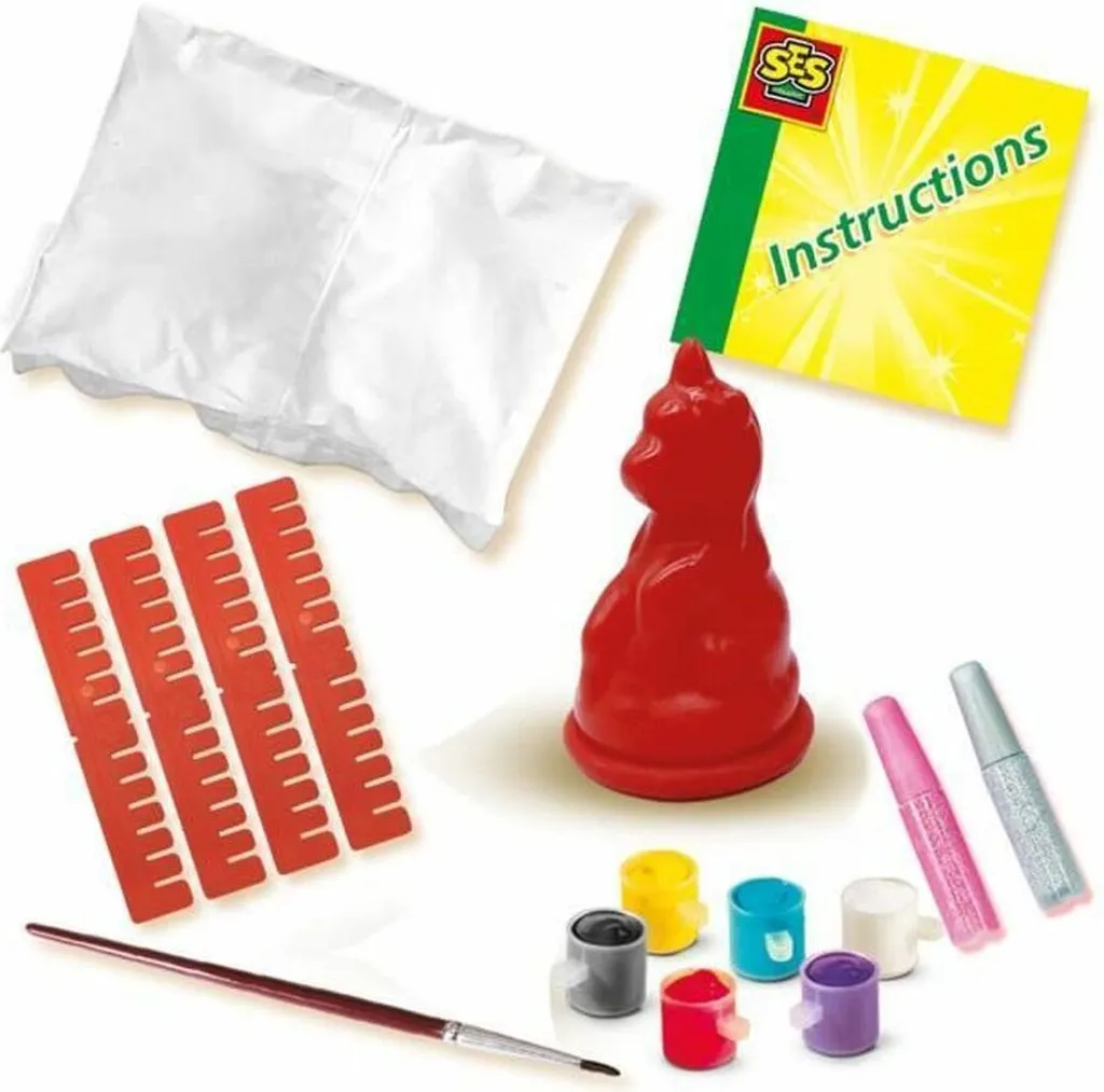 Kit de Dessin SES Creative Unicorn avec Feutres et Modèles Pailletés - 2