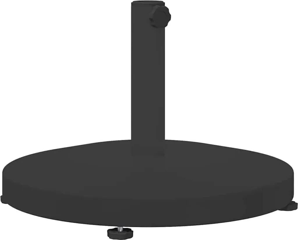 Base Ombrellone Acciaio Nero vidaXL | Supporto Regolabile Robusto