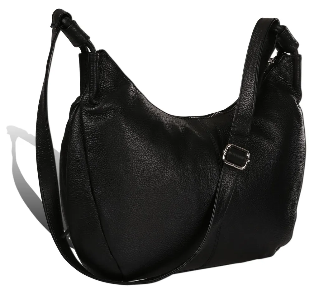 Sac à bandoulière Toscanto noir spacieux dimensions 43x27x10 cm