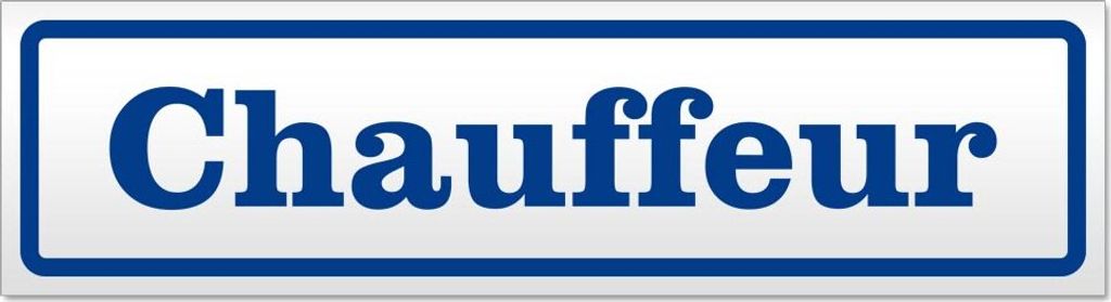 Chauffeur Magnetschild Schild magnetisch