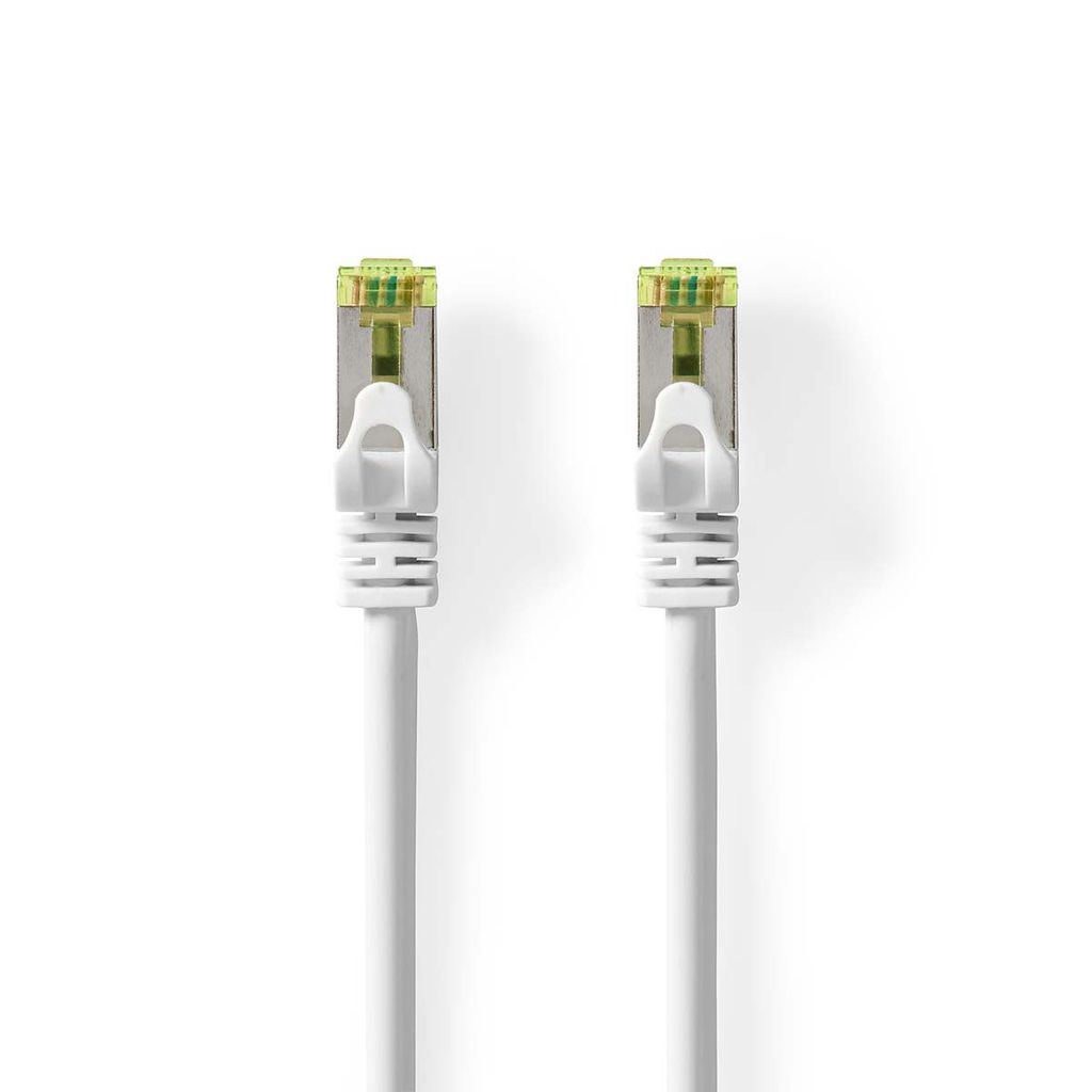 Nedis CAT7-Netzwerkkabel - S/FTP - RJ45 Stecker - RJ45 Stecker - 3.00 m - Snagless - Rund - LSZH - Weiss - Label