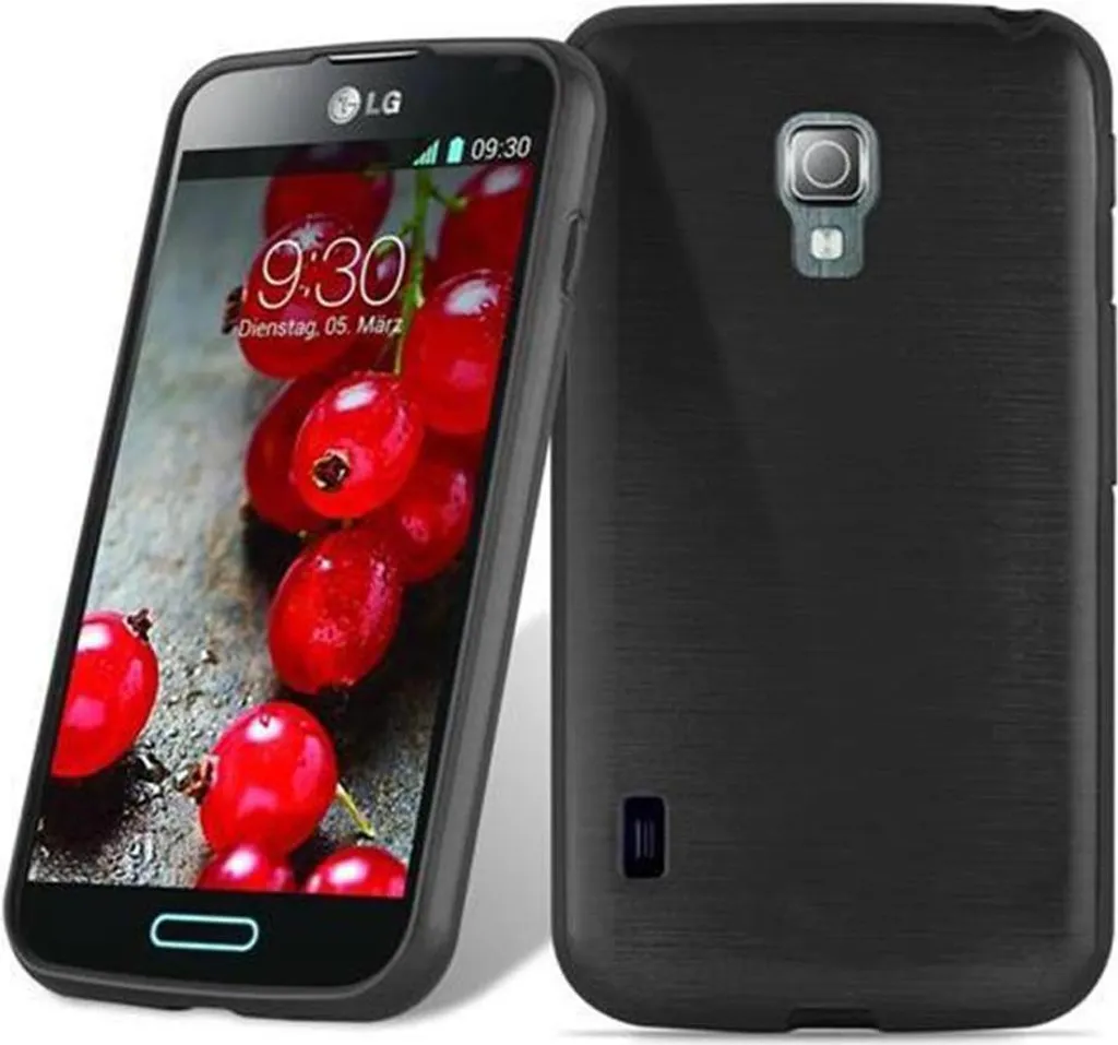 Cadorabo cover per LG L7 II (2a SIM) cover protettiva in nero cover protettiva cover in silicone TPU cover