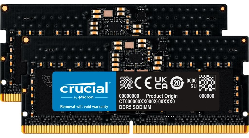 Crucial DIMM 128 GB DDR5-5600 (2x 64 GB) Dual-Kit, Produktbild 