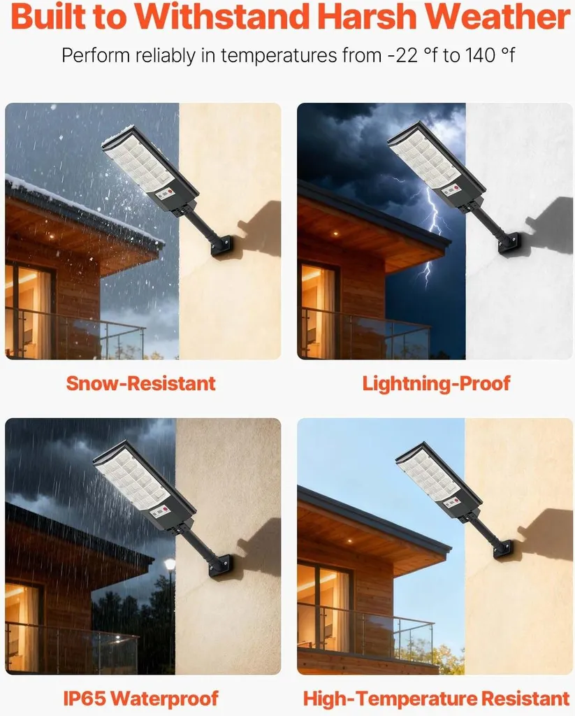 Éclairage de Parking Solaire 500W pour Grande Surface et Usage Pro - 6