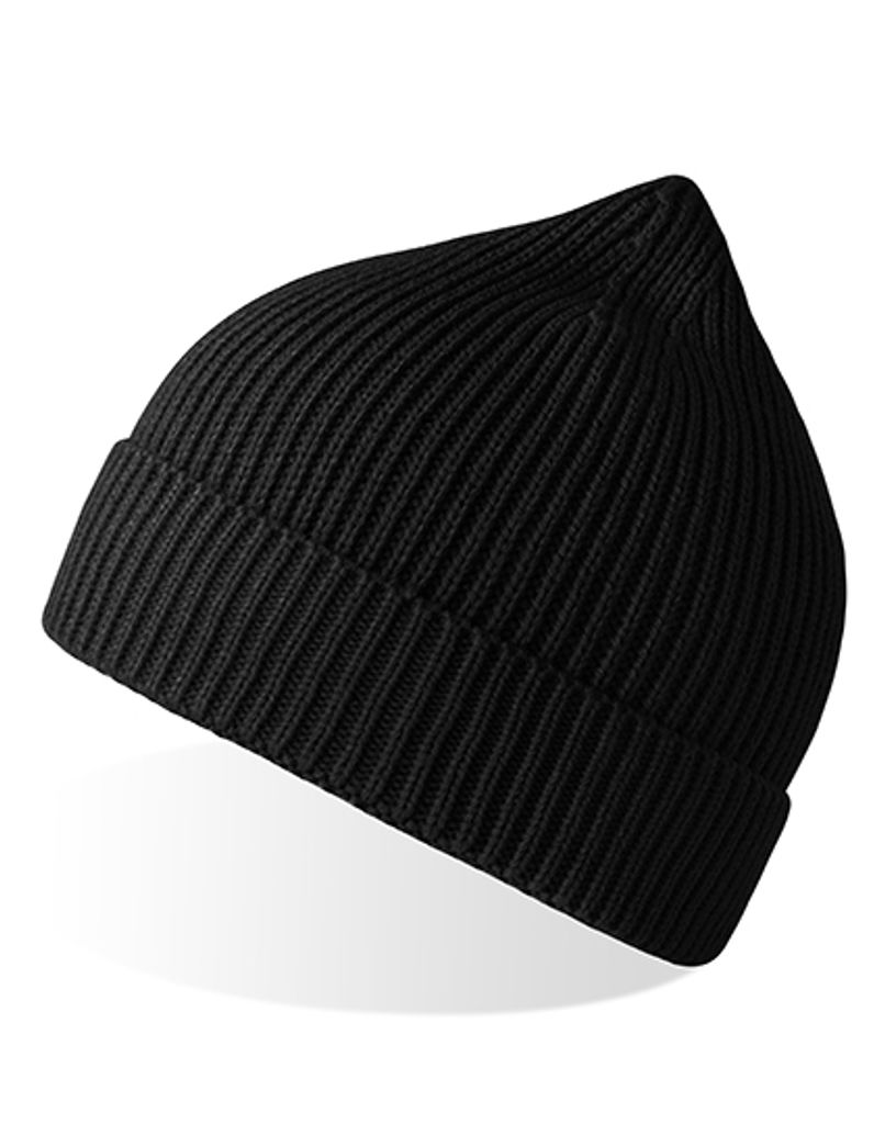 Atlantis ANDB | Andy Beanie es recyceltes Polyester Wintermütze - Farbe: Black - Größe: One Size
