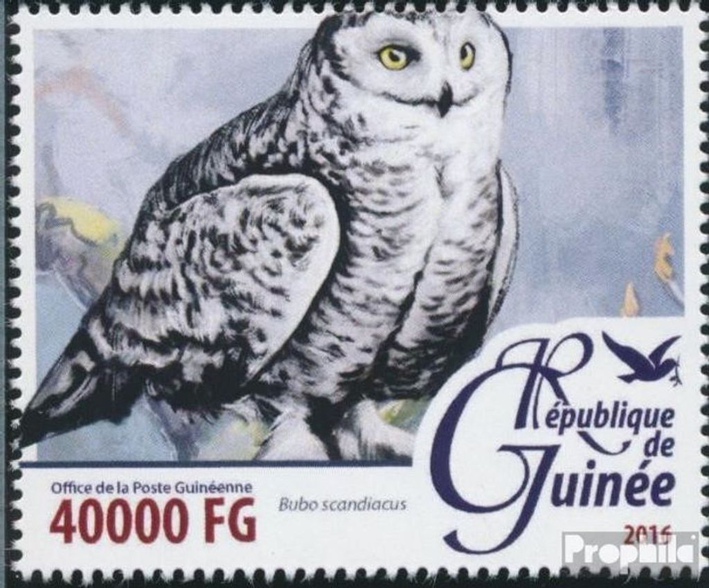 Briefmarken Guinea 2016 Mi 11675 (kompl. Ausgabe) postfrisch Eulen