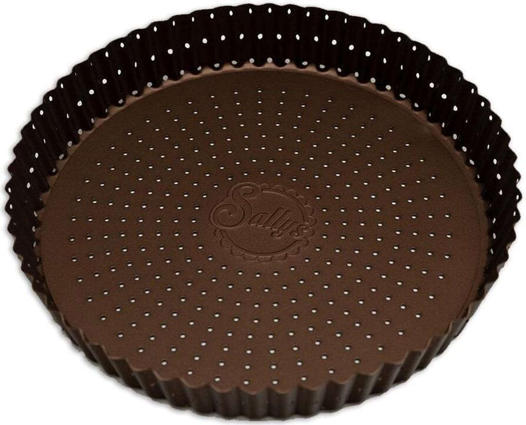 Sallys Tarteform mit perforiertem Hebeboden und Produktbild 