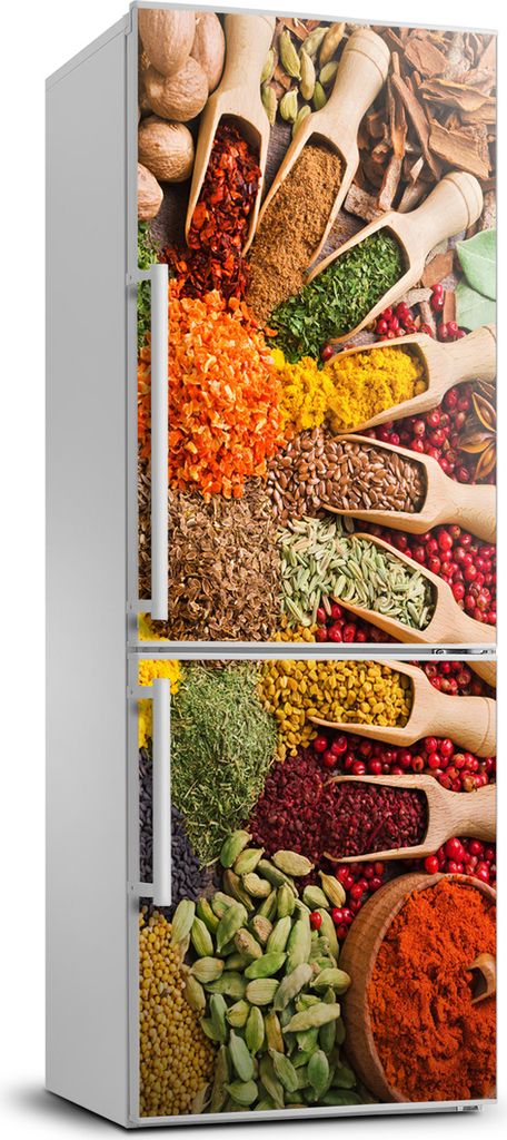 Tulup Kühlschrankdekoration - 70x190 cm - Aufkleber auf dem Kühlschrank - Gewürze