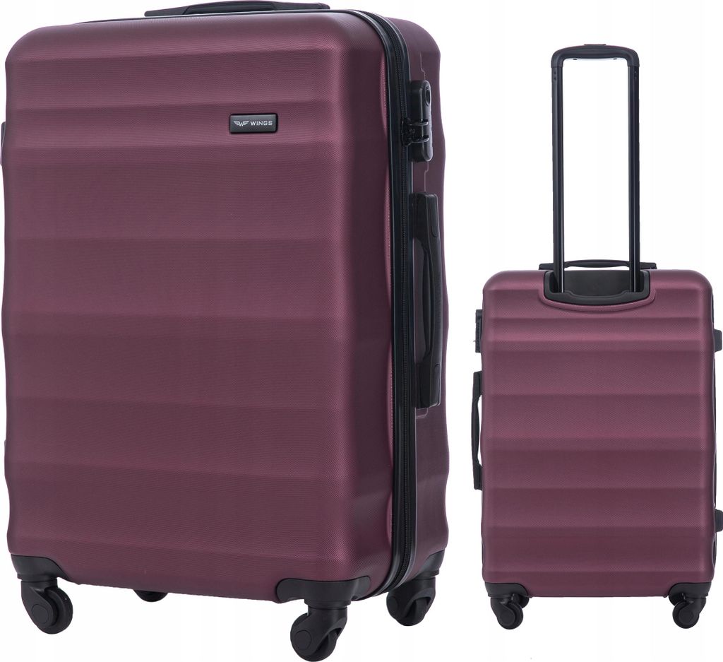 Mittelgroßer Reisekoffer WINGS VULTURE 24" ABS Hartschale 63 L, 66x43x27 cm, Trolley mit 4 Rollen & Zahlenschloss, robust & elegant