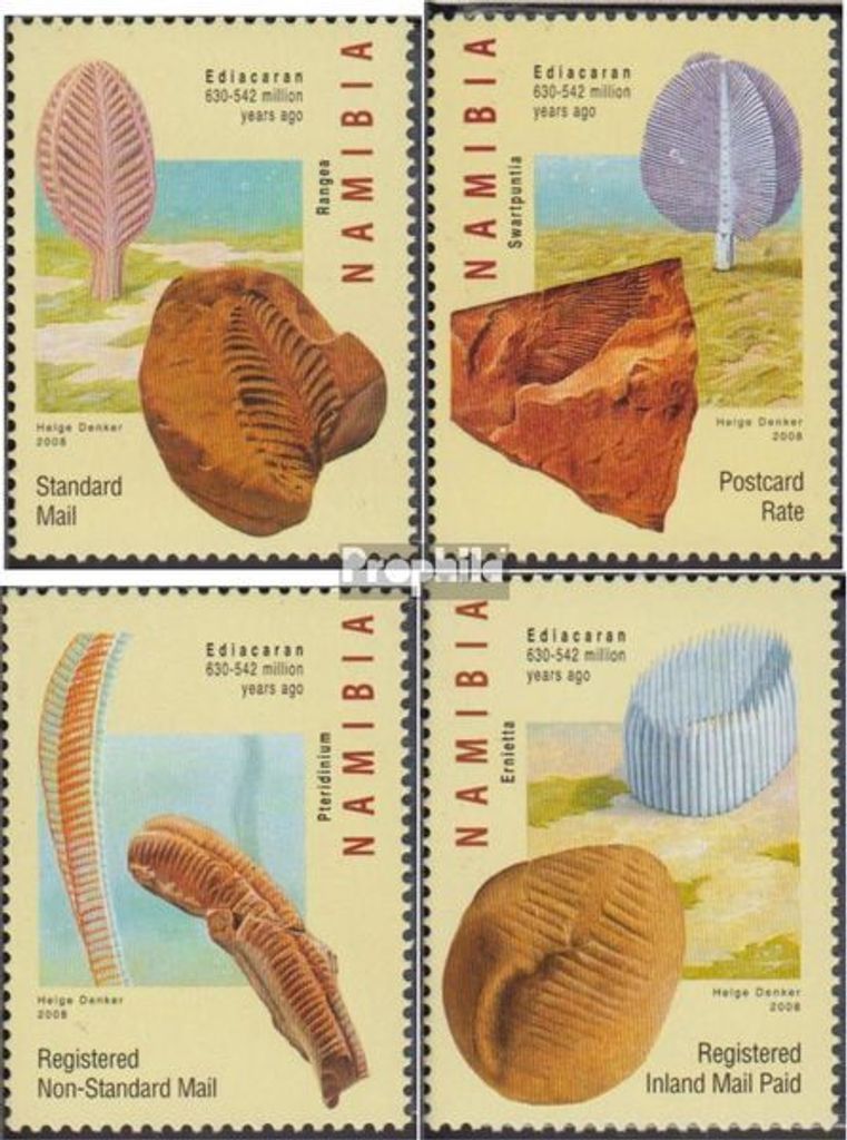 Briefmarken Namibia - Südwestafrika 2008 Mi 1288-1291 postfrisch Fossilien