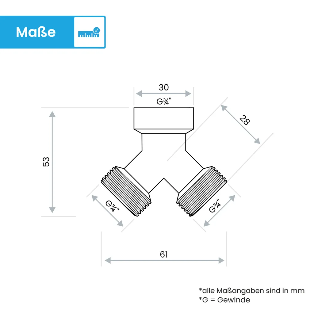 Distributeur 2 voies Bächlein Chromé G 3/4" - Finition robuste et durable - 4