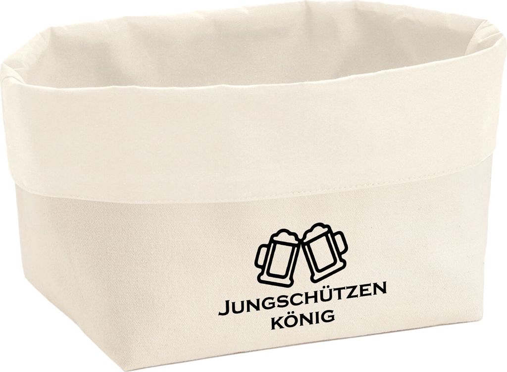 Huuraa Organizer Jungschützenkönig Schützenfest 8 Liter Large Canvas Baumwolle Utensilo Geschenkidee
