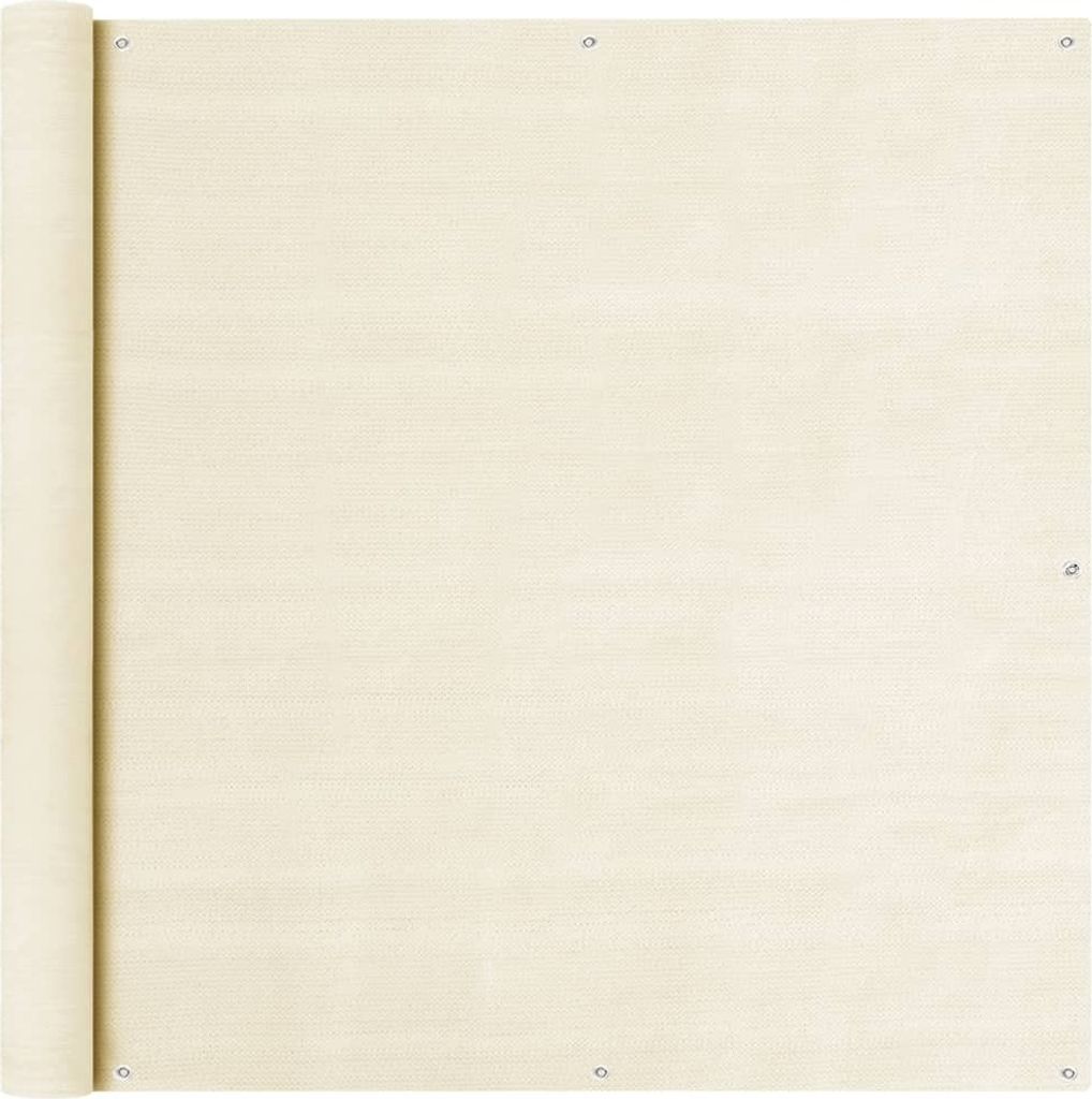 Balkonová zástěna krémová 120 x 500 cm HDPE Obrázek produktu 
