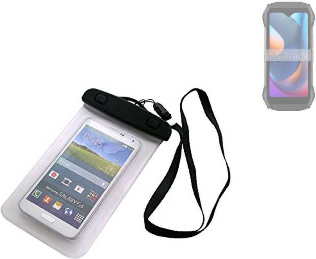 K-S-Trade Schutz Hülle Handy Hülle Kompatibel mit Blackview N6000SE Beach Bag wasserdicht 16cm x 10cm Schutzhülle Staub Sand Flachwasser Beachbag