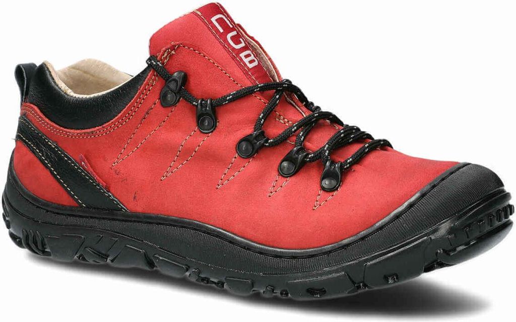 nagaba Wanderschuhe Damen Lederschuhe Trekkingschuhe Frauen, Rot, 39