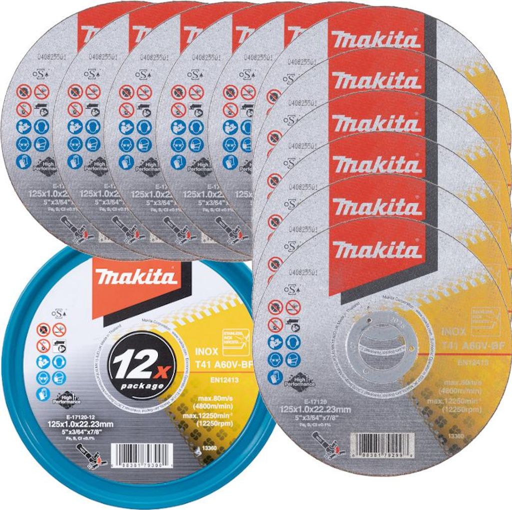 Makita schijf voor het zagen van roestvrij staal, 125x1,0 Productafbeelding 