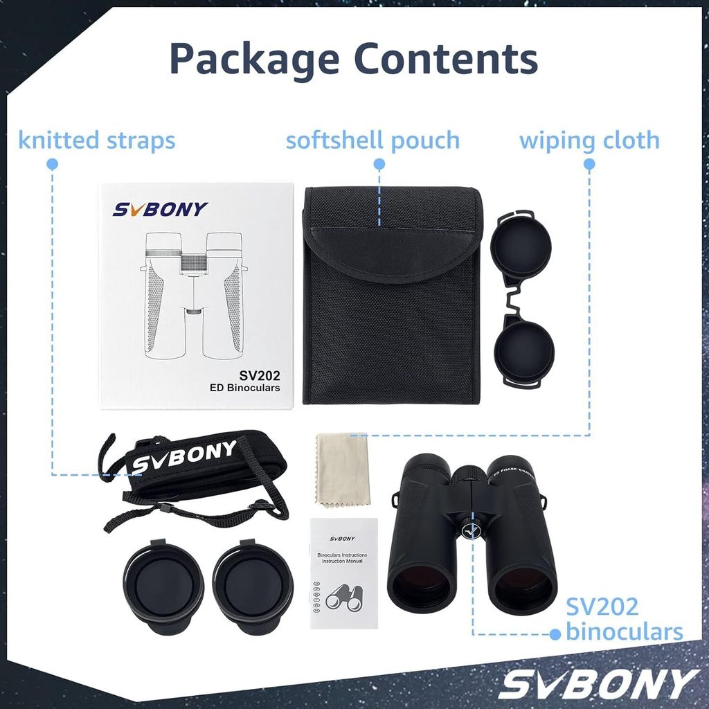 Dalekohled Svbony SV202 ED pro dospělé 8x42, výkonný Obrázek produktu 8