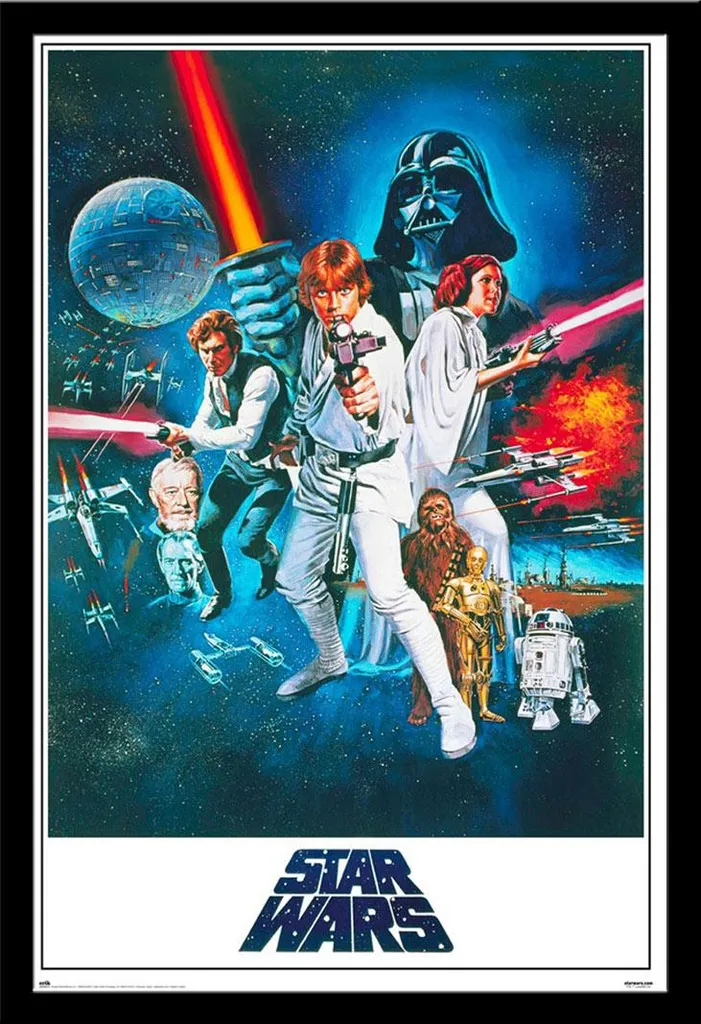 Décoration Murale Star Wars Dark Vador Encadrée sous Vitre Acrylique