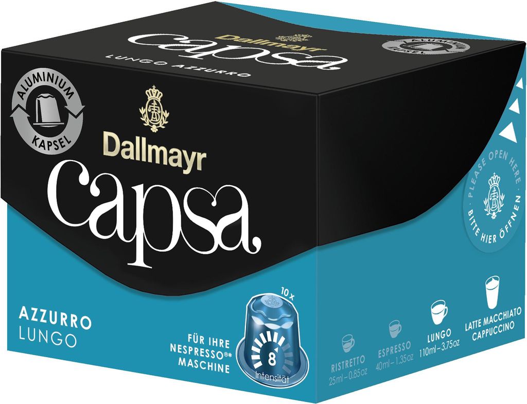 Dallmayr Capsa Lungo Azzurro | 10 Nespresso® komp. Kapseln Produktbild 