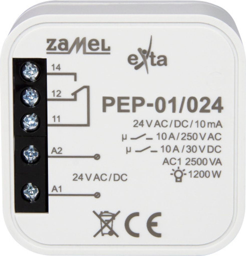 Przekaźnik elektromagnetyczny podtynkowy 10A 24V AC Zdjęcie produktu 