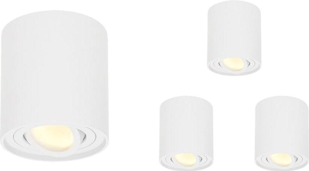 hoftronic LED Aufbaustrahler Ray 4x4W 345lm 2700K Weiß IP20 GU10
