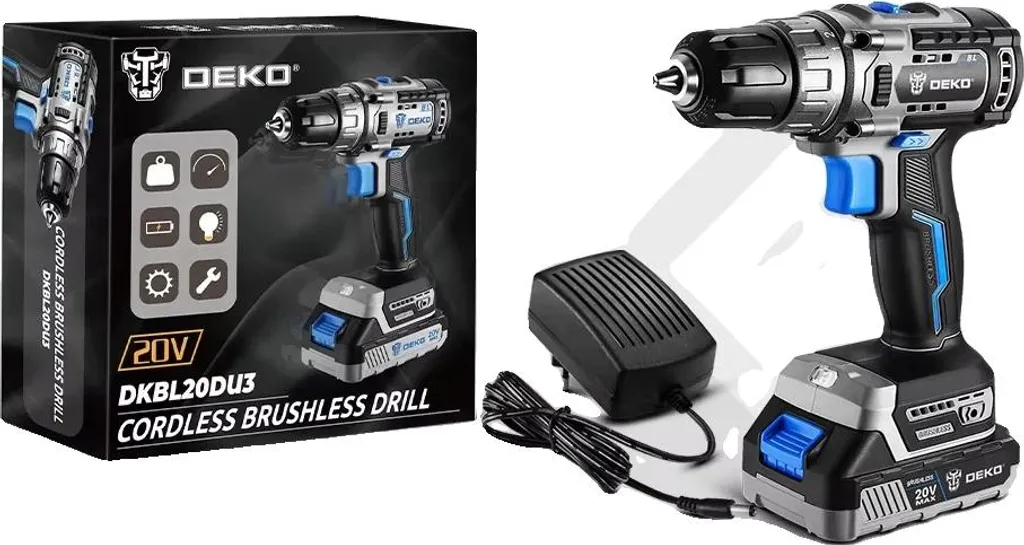 Perceuse 20V brushless DKBL20DU3-H avec mandrin rapide et LED intégrée