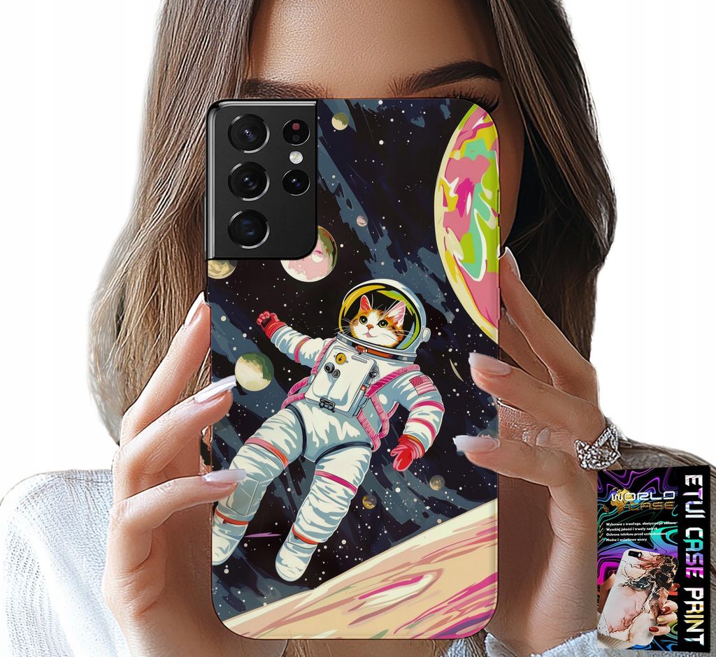 ETUI FÜR SAMSUNG GALAXY S21 Ultra - FAT ASTRONAUTA COT COSMOS CASE
