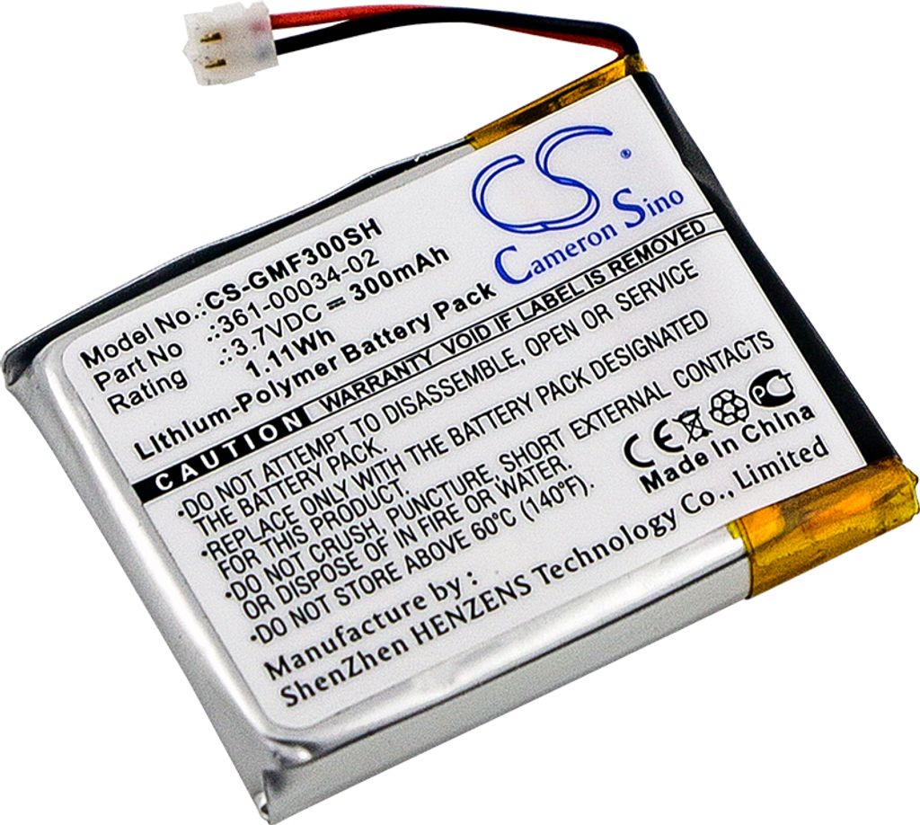 Varia Rtl510 Batterie Batterie TECHTEK 950mAh Pour Garmin RTL510, Varia RTL501 - Remplace 361-00082-00 Accumulateur 950mah 3.7v
