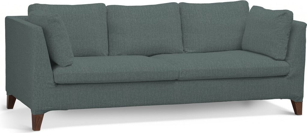 Dekoria Bezug für Stockholm 3-Sitzer Sofa, grau- blau, Stockholm 3-Sitzer