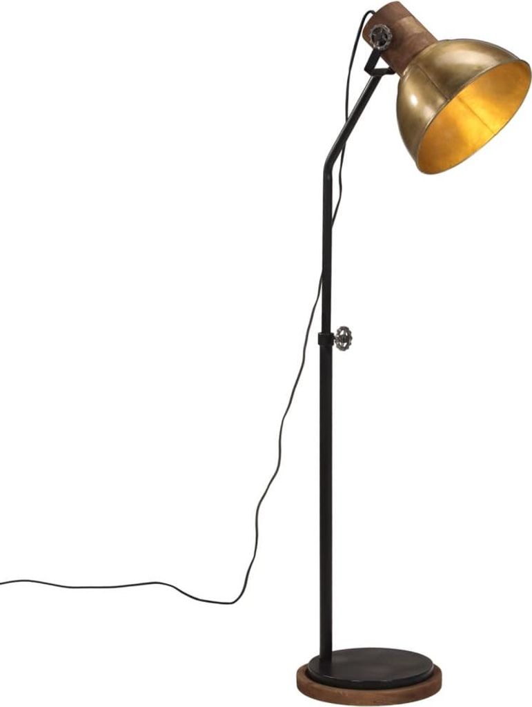 vidaXL Stehleuchte 25 W Antik Messing 30x30x100-150 cm E27