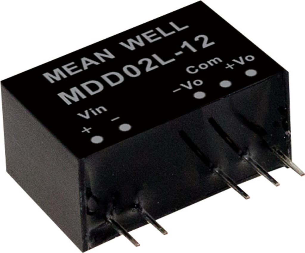 MEANWELL MDD02L-05, DC DC-Wandler, 5:5V 200mA 2W