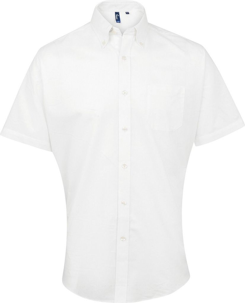 Premier - "Signature" Hemd für Herren kurzärmlig PC7272 (51cm) (Weiß)