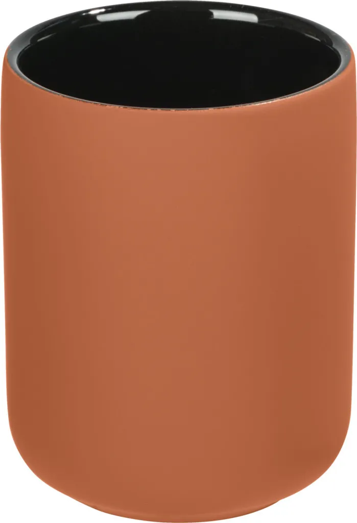 STILHAUS Bicchiere Portaspazzolini Da Muro In Ceramica Smart Cromo