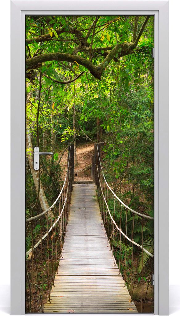 Tulup Türaufkleber 95x205 cm Dekorative Aufkleber Selbstklebend Wasserdichte Tapete Abnehmbar Schlafzimmer Wohnzimmer Wohnkultur - Hängebrücke i...