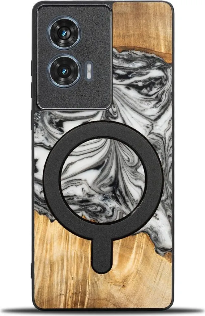 Cover Bewood Motorola Edge 50 Fusion Legno e Resina 4 Elementi Terra