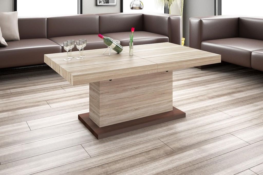Design Couchtisch Tisch H-333 höhenverstellbar ausziehbar Esstisch
